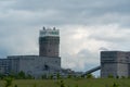 Functional coal mine shaft named OKD Darkov COVID19 - KARVINA, CZECH REPUBLIC, MAY 25, 2020
