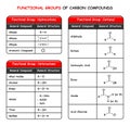 Functional Groups of Carbon Compounds Infographic Diagram