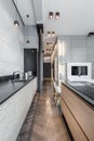 Functional kitchen with long worktop