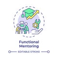 Functional mentoring multi color concept icon Royalty Free Stock Photo