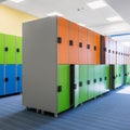 Functional public interior with lockers Royalty Free Stock Photo