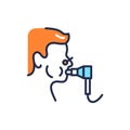 Functional pulmonary test color line icon. Outline pictogram for web page, mobile app, promo