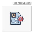 Functional resume color icon Royalty Free Stock Photo