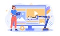 Functional test, search errors and bugs, Royalty Free Stock Photo