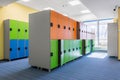 Functional university interior with lockers Royalty Free Stock Photo