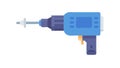 Blue Drill with Screw, Assembly Tool, Construction, vector design Generative AI Royalty Free Stock Photo