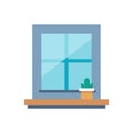 Functional Window Sill Icon for Decoration