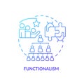 Functionalism blue gradient concept icon Royalty Free Stock Photo