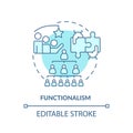 Functionalism soft blue concept icon Royalty Free Stock Photo