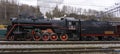 Functioning Soviet class L steam locomotive Royalty Free Stock Photo