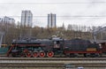 Functioning Soviet class L steam locomotive Royalty Free Stock Photo