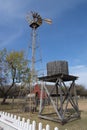 Windmill and Cistern in Grapevine, Texas Royalty Free Stock Photo