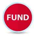 Fund flat prime red round button Royalty Free Stock Photo