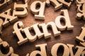 Fund Wood Word Royalty Free Stock Photo