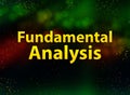 Fundamental Analysis abstract bokeh dark background