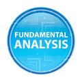 Fundamental Analysis floral blue round button