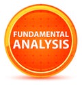 Fundamental Analysis Natural Orange Round Button Royalty Free Stock Photo