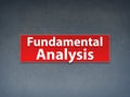 Fundamental Analysis Red Banner Abstract Background