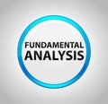 Fundamental Analysis Round Blue Push Button