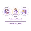 Fundamental research concept icon