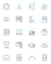 Fundamental trade linear icons set. Conceptual, Basics, Foundation, Core, Essentials, Crucial, Key line vector and