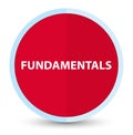 Fundamentals flat prime red round button