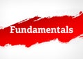 Fundamentals Red Brush Abstract Background Illustration