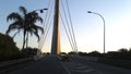 Fundao Island Exit Red Line linha vermelha - Bridge - Avenue - Road - Rio de Janeiro - Brazil Royalty Free Stock Photo