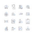 Funding line icons collection. Investment, Capital, Grants, Loans, Equity, Crowdfunding, Angel investing vector and