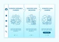 Funding scientific research onboarding vector template