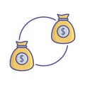 Funding source flat vector icon which can easily modify or edit Royalty Free Stock Photo