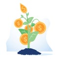 Funding sources concept icon. Financial management idea financial illustration. Budget planning. Business development.