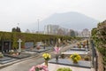 Funeral architecture in Lugano cemetery