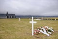 Funeral in Black wooden church in Iceland Royalty Free Stock Photo