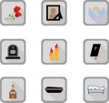 Funeral flat icon Royalty Free Stock Photo