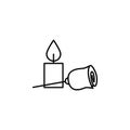 funeral, flower, candle icon. Element of death icon for mobile concept and web apps. Detailed funeral, flower, candle icon can be