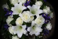 Funeral flowers for condolences Royalty Free Stock Photo