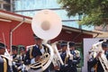 Marching band at the funeral service of Former Ethiopian President Dr. Negasso Gidada