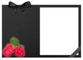 Funeral frame with red roses Royalty Free Stock Photo