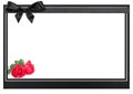 Funeral frame with red roses Royalty Free Stock Photo