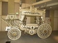 Old antique hearse in Barcelona`s museum of carrosses funebres