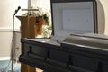 Funeral Home Open Casket Royalty Free Stock Photo