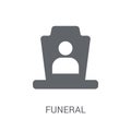 Funeral icon. Trendy Funeral logo concept on white background fr Royalty Free Stock Photo