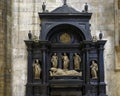 Funeral monument of Cardinal Marino Caracciolo by Agostino Busti in the Milan Cathedral, Milan, Italy. Royalty Free Stock Photo