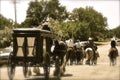 Funeral Procession of a Beloved Cowboy Royalty Free Stock Photo