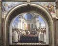 Funeral rites of St. Fina by Domenico Ghirlandaio in the Collegiata di Santa Maria Assunta Royalty Free Stock Photo
