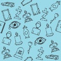 Funeral set pattern Royalty Free Stock Photo