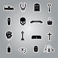 Funeral stickers set eps10 Royalty Free Stock Photo