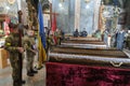 The funeral of three Ukrainian soldiers killed in battles with Russian troops
