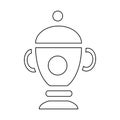 Funeral urn for ashes icon, outline style